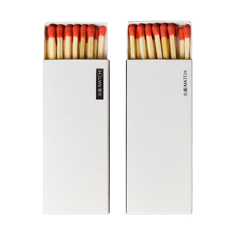 In stock wholesale aromatherapy candle long rod match lengthened cigar grilled fish takeaway cake room baking matchbox