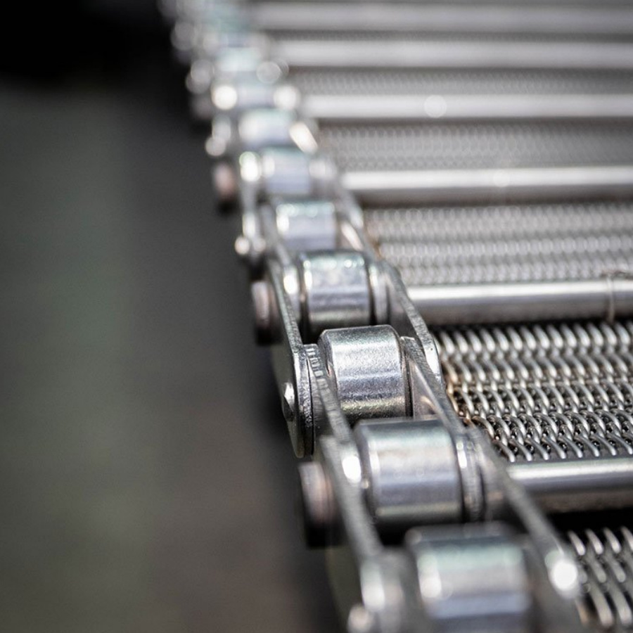 Stainless Steel Eye Mesh Belt Manufacturer Fruit and Vegetable Cleaning Quick-Frozen Food Conveyor Belt