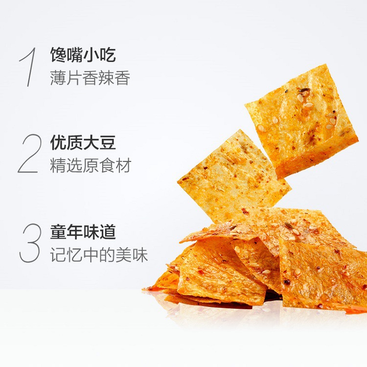 Bestore Qiao Doupi 60g Popular Snack Spicy Strips Dormitory Snack Spicy Snacks Spicy Bean Curd Slices