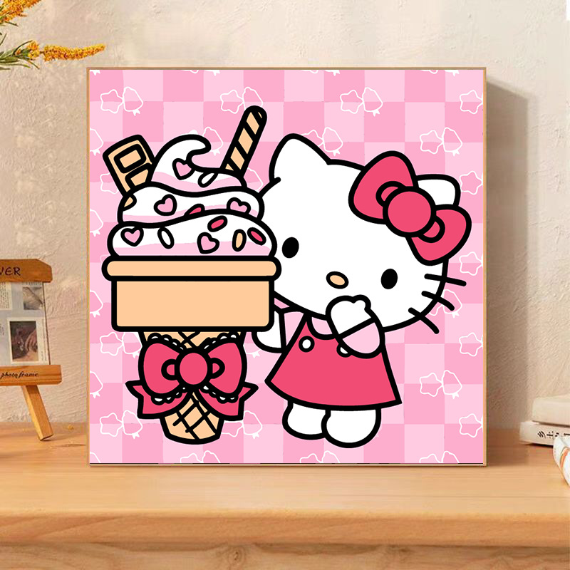 New Digital Oil Painting DIY Coloring Painting for Children, Cartoon Animation Coloring, Handmade Decorative Painting for Living Room Wholesale