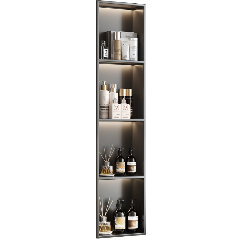 Light Stainless Steel Niche Partition Bathroom Bathroom Metal Tv Stainless Steel Niche Embedded Cabinet Storage Rack