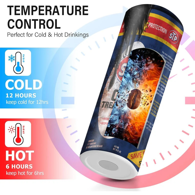 20oz Vintage Engine Oil Filter Skinny Tumblers with Straws A