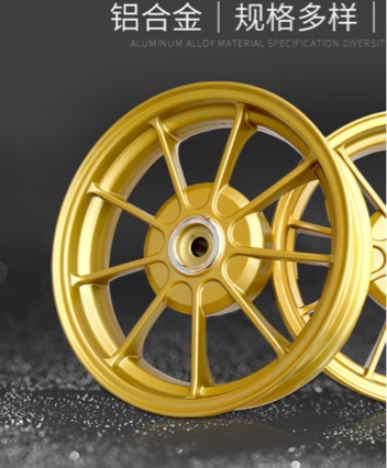 10 новых дюймовых алюминиевых колес Ghost Fire, подходящих для скутера Yamaha 100 Dio50, алюминиевые сплавные колеса 125 мотоцикла