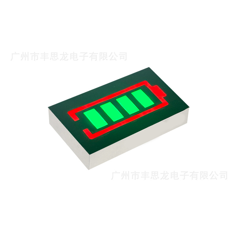 Four-cell battery digital tube power display red inside green led digital tube screen manufacturers can customize