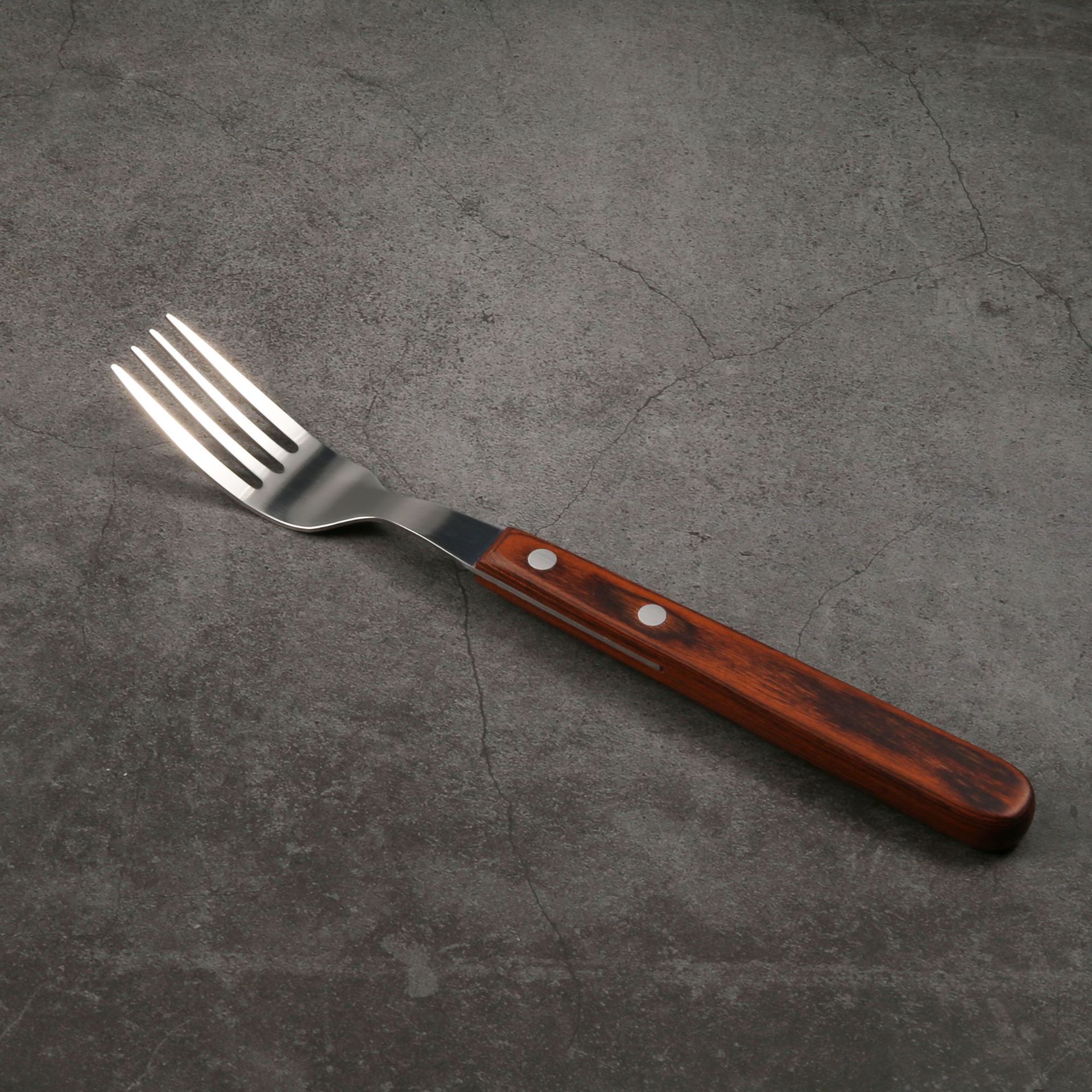 Factory Customized Hotel Tableware Knife Barbecue Meat Cutting American Large Steak Knife Large Color Wood Brazilian Coffee Steak Knife