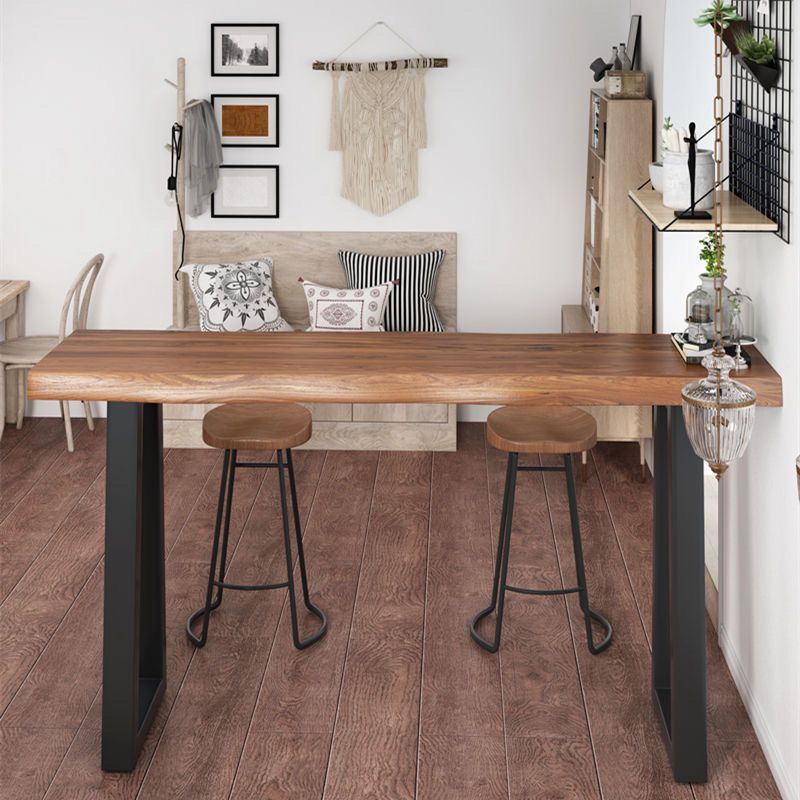 Solid Wood Bar Table High Table Dining Table Coffee Bar Table Home Table Milk Tea Snack Bar Wall Simple Long Table