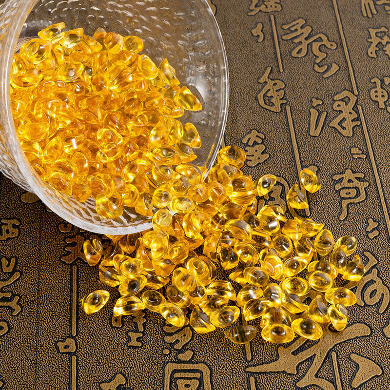 Crystal Glaze Small Yuanbao Opening Gift Home Office Desktop Cornucopia Decorations Accessories Crafts Ornaments