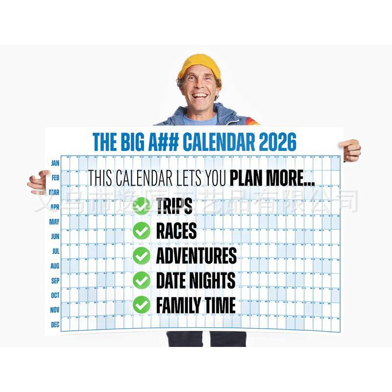 Cross-Border New Calendar the Big a # # Calendar Oversized 2026 Full Year Calendar Table Large Calendar