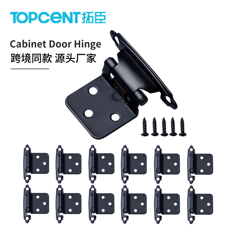 Чёрная американская петля Tuotchen, пружинная, для мебели, шкафа, гидравлический буфер, самозакрывающаяся, железная петля