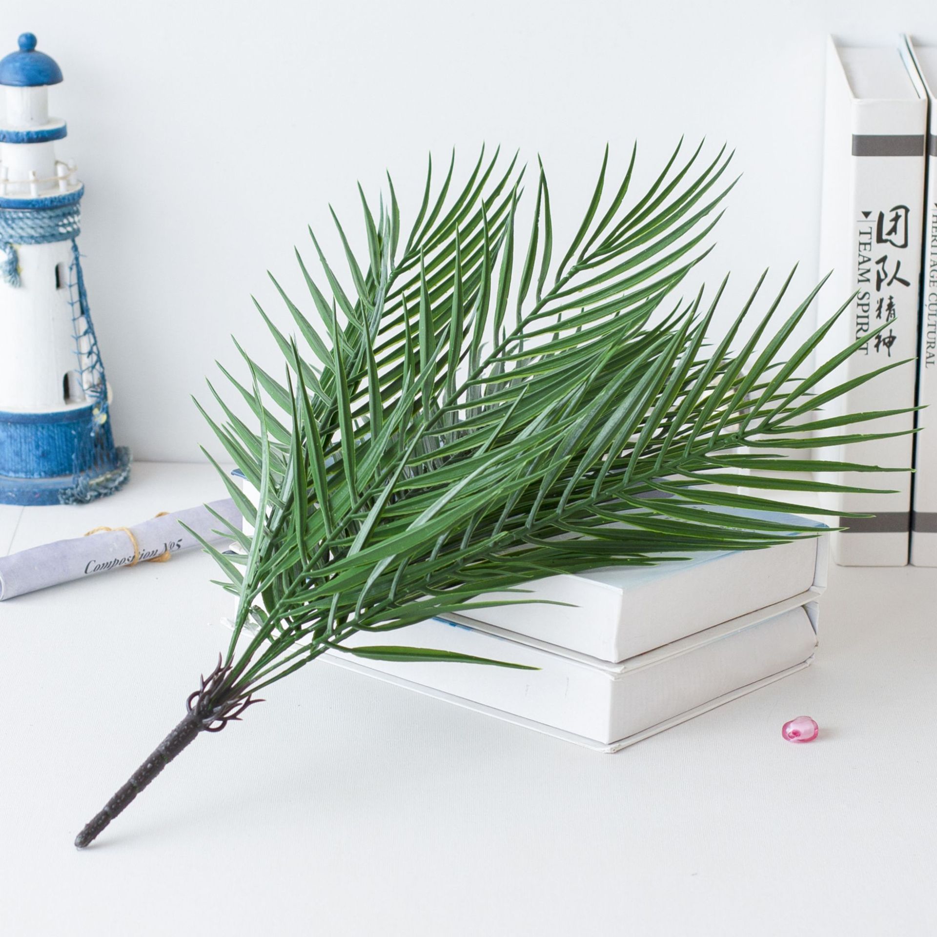 9 heads of big iron leaves fern leaves loose anemone artificial plant wall Persian grass wedding fake flower Road decorative leaves