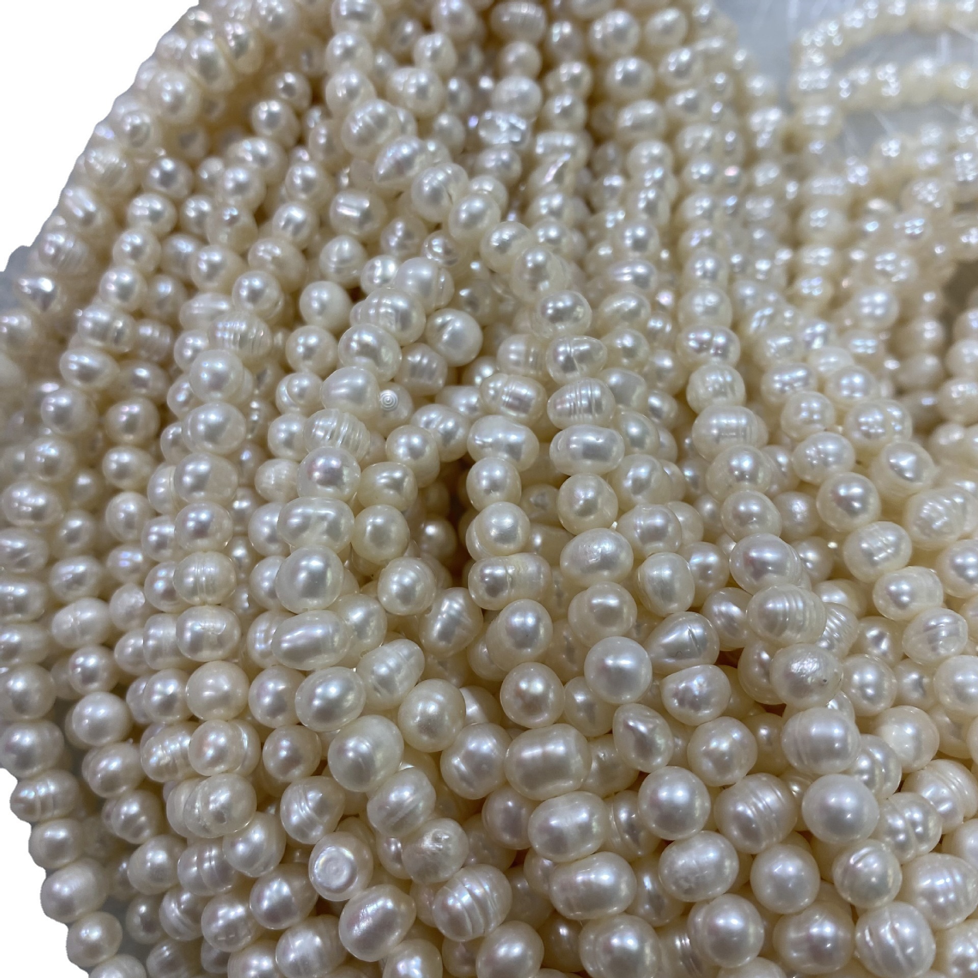 Natural freshwater pearl wholesale loose beads round beads handmade jewelry accessories DIY accessories Pearl round beads