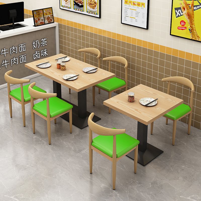 Snack Noodle Shop Barbecue Breakfast Catering Fast Food Table and Chair Combination Milk Tea Dessert Shop Restaurant Table Commercial Economical