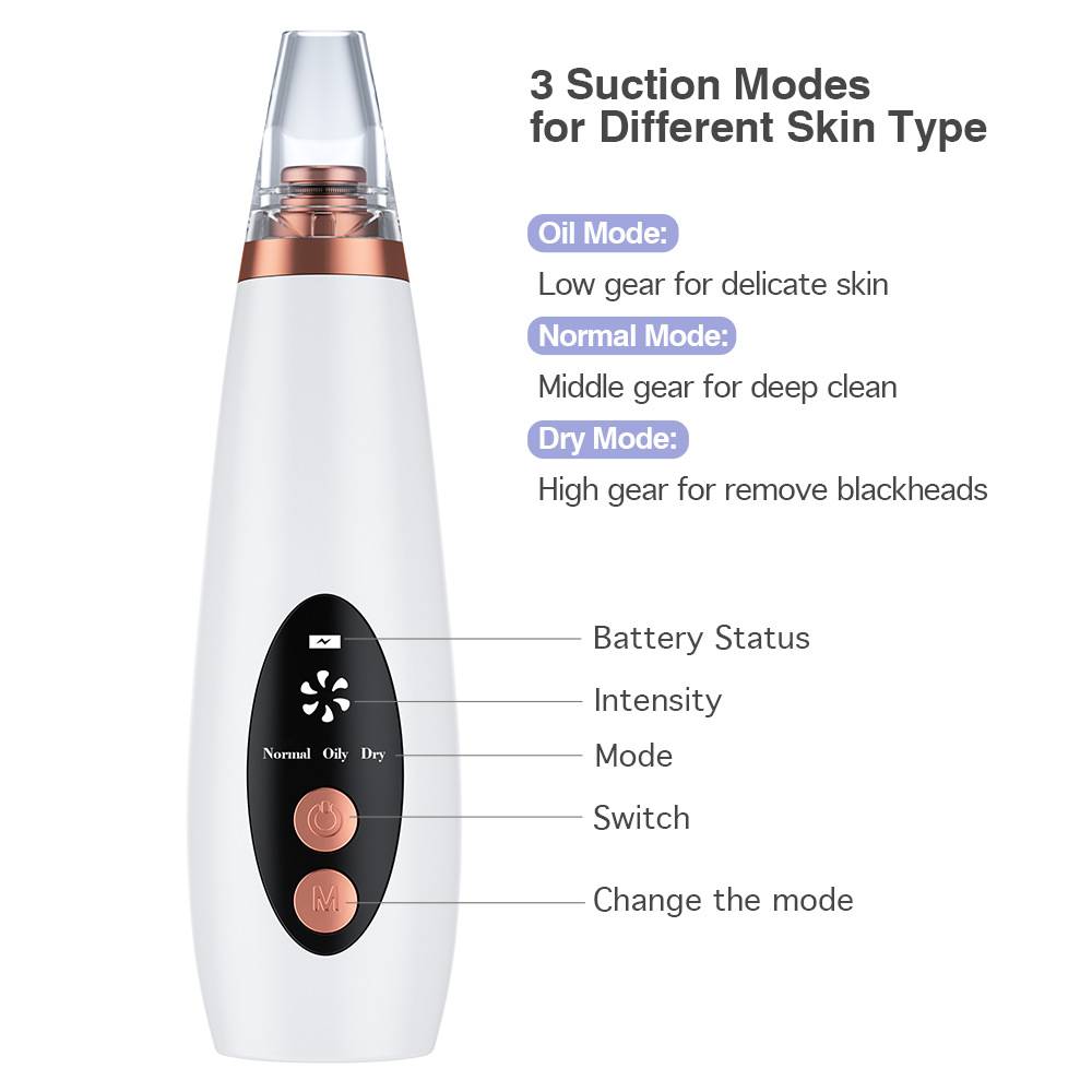 New Blackhead Suction Device, Acne Suction Pore Cleaning Device, Blackhead Cleansing Device, Household Rechargeable Blackhead Suction Device