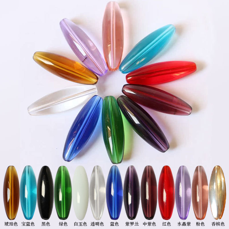 Стеклянные оливковые бусины ручной работы для занавесок, свободные бусины, аксессуары для декора кристаллов, оптовая покупка