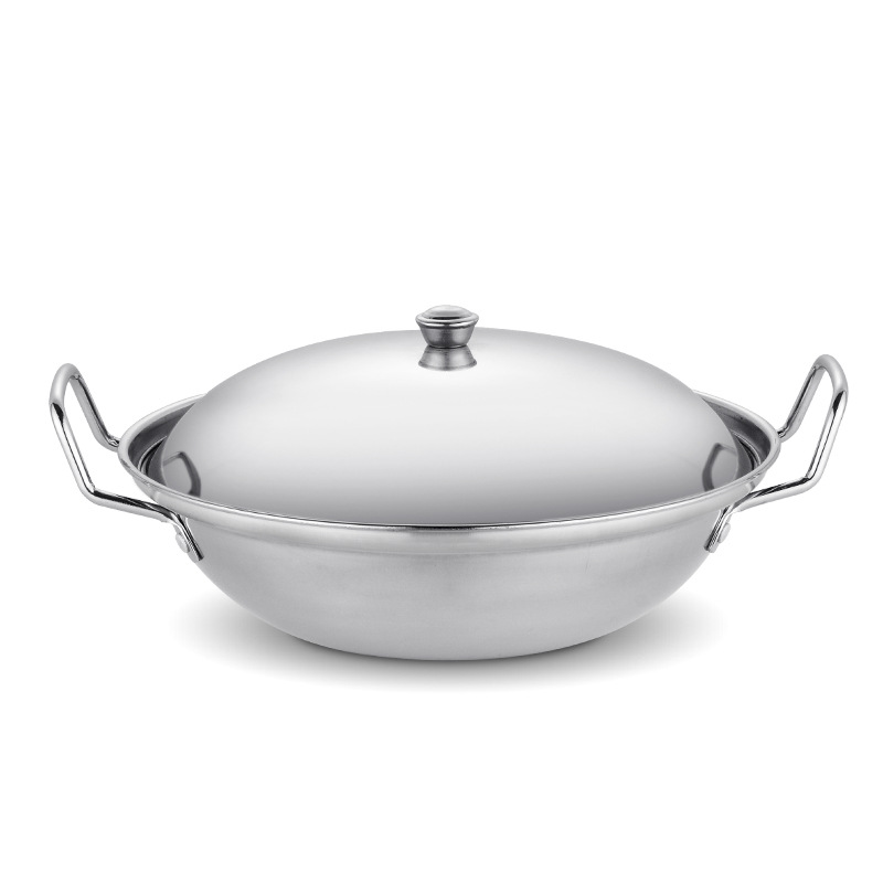 Factory direct selling extra-thick stainless steel anti-overflow bar tripod pot with uncovered dry pot alcohol stove pot takeaway small hot pot