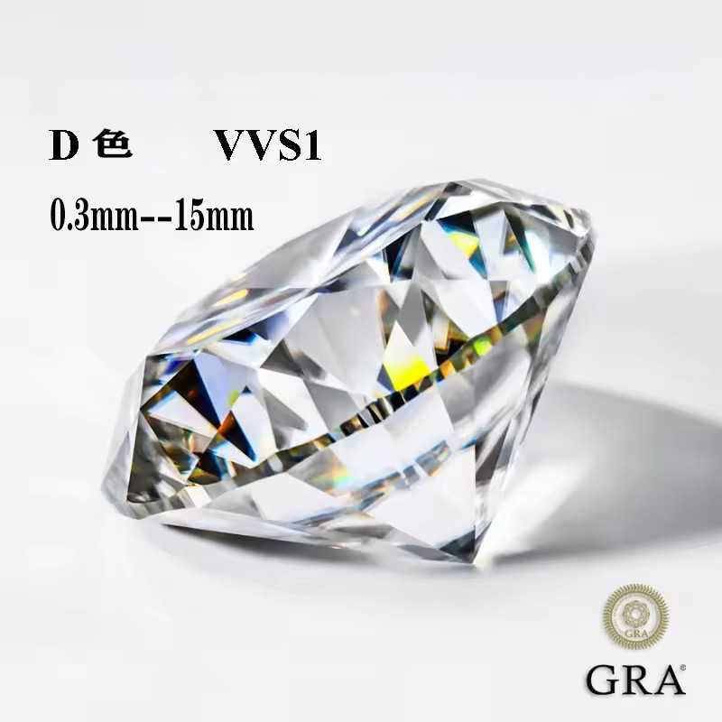 Moissanite Loose Stone, Round, D Color, Ef Color, Eight Hearts and Eight Arrows, 3Ex Cut, Vvs1 Clarity, Wholesale from Wuzhou Manufacturer, in Stock