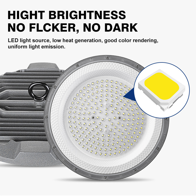 Оптовая LED лампа для промышленности и шахт с высокой световой эффективностью, потолочные светильники UFO