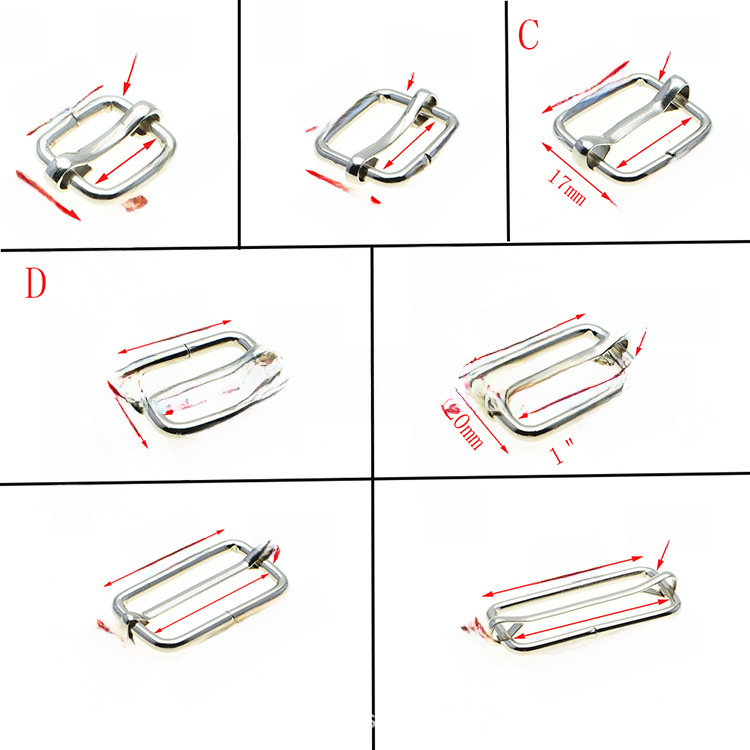 White Metal Core Buckle, Iron-Plated Nickel-Free, 10Mm-38Mm Three-Speed Adjustable Japanese Buckle