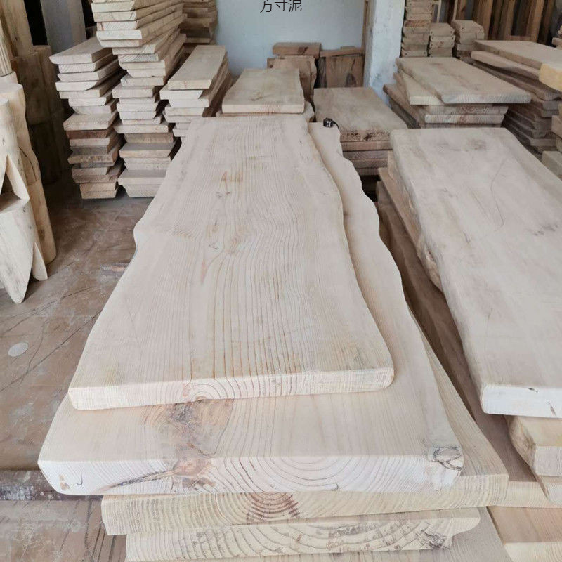 Стол из цельной древесины с естественными краями, большой стол для чая, стол из массива дерева, оптовая продажа большого стола