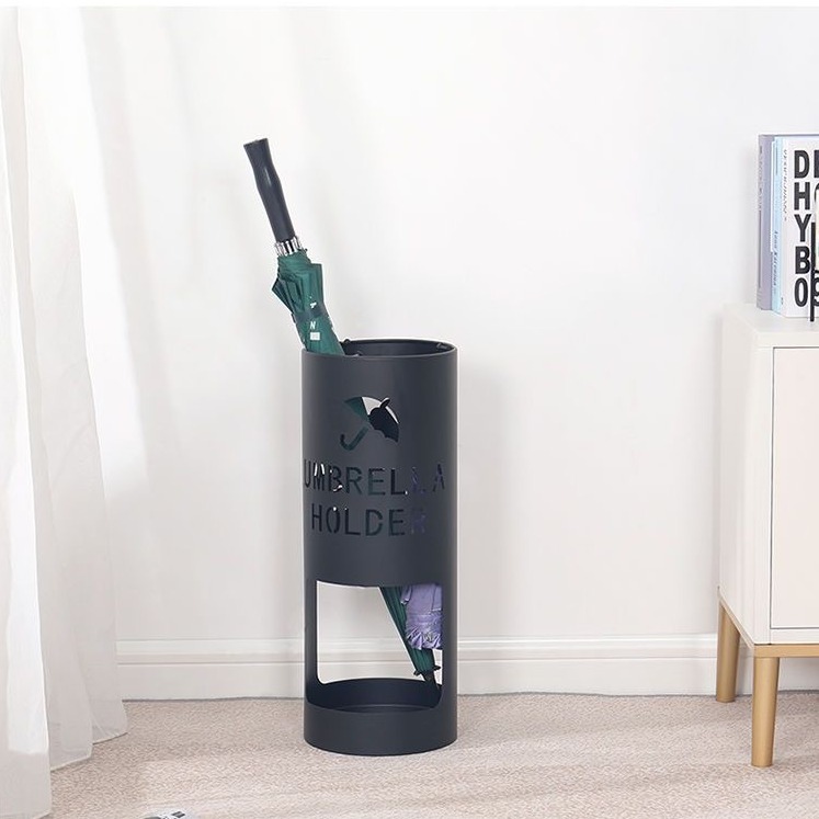 Creative Laser Engraving Umbrella Tube Umbrella Storage Barrel Iron Hotel Umbrella Rack Home Umbrella Placement