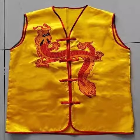 Red Clothing for Worshiping Buddha, Temple and Taoist Temple Volunteer Clothing, Vest, Temple Fair Clothing, Traveling God and Incense Clothing, Ancestor Worship Clothing