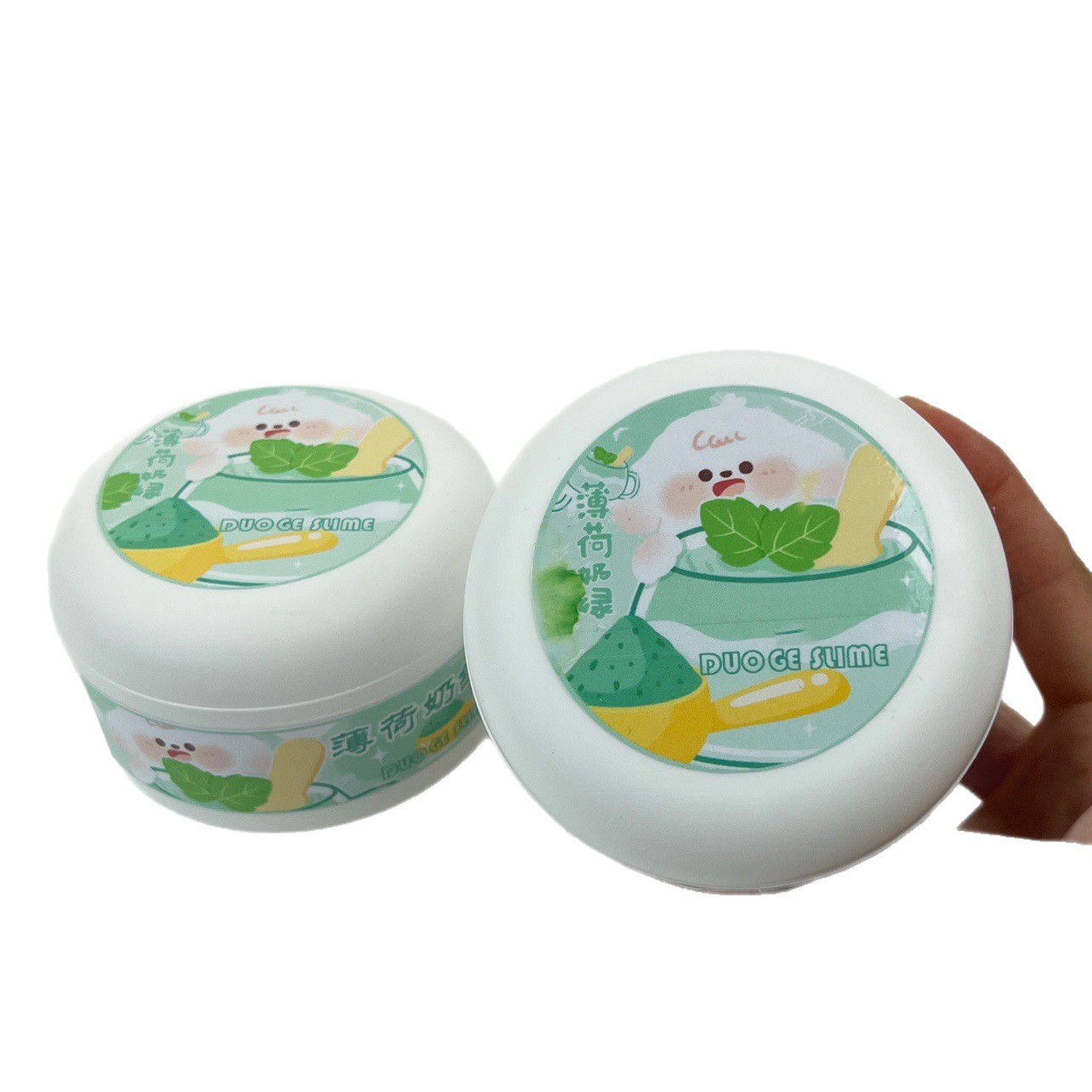 New Mint Milk Green Foaming Glue Plastic Box Large Jar Cheap Slime High Appearance Safe Non-Toxic Crystal Mud