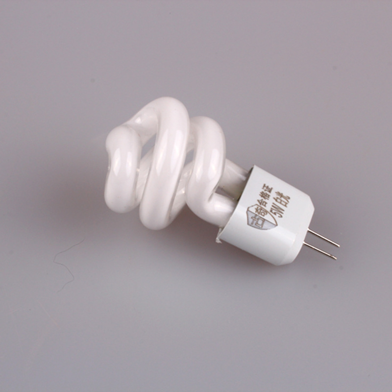 Mirror headlight bulb G4 energy-saving bulb 5W two-pin pin pin lamp bead toilet aisle light small spiral energy-saving bulb