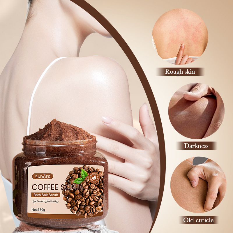Full English Sadoer Coffee Exfoliating Purifying Scrub Cleansing Body Scrub Cross-Border Foreign Trade Wholesale