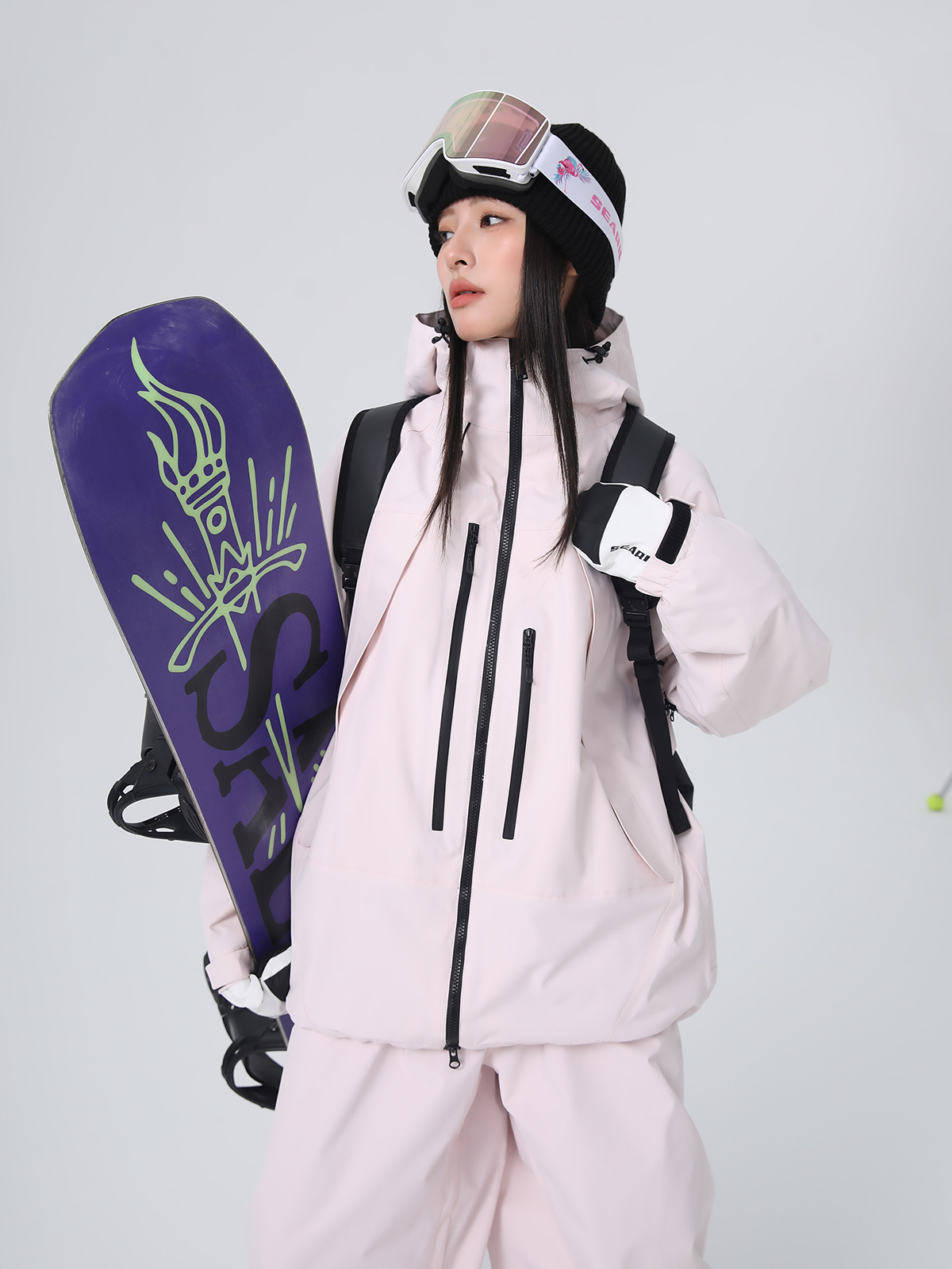Xueyipai 25 New Snowboarding Clothing Women's Tops Plus Cotton 3L Waterproof Double-Board Men's Ski Clothing Equipment