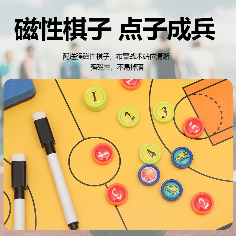 Colorful Aluminum Alloy Border Magnetic Teaching Basketball Tactical Board Wall Mounted Competition Training Coach Sand Table Teaching Board
