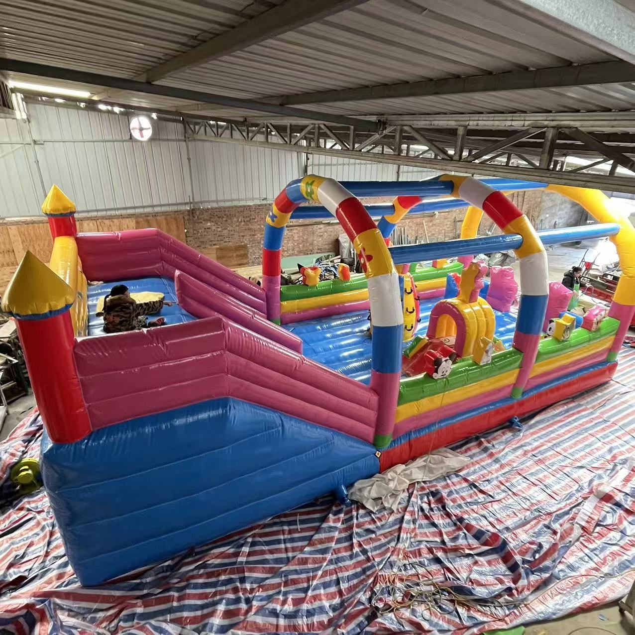 5*8-40 Flat Large Outdoor Kidsren's Octopus Theme Inflatable Trampoline Manufacturer Low Price Direct Sale