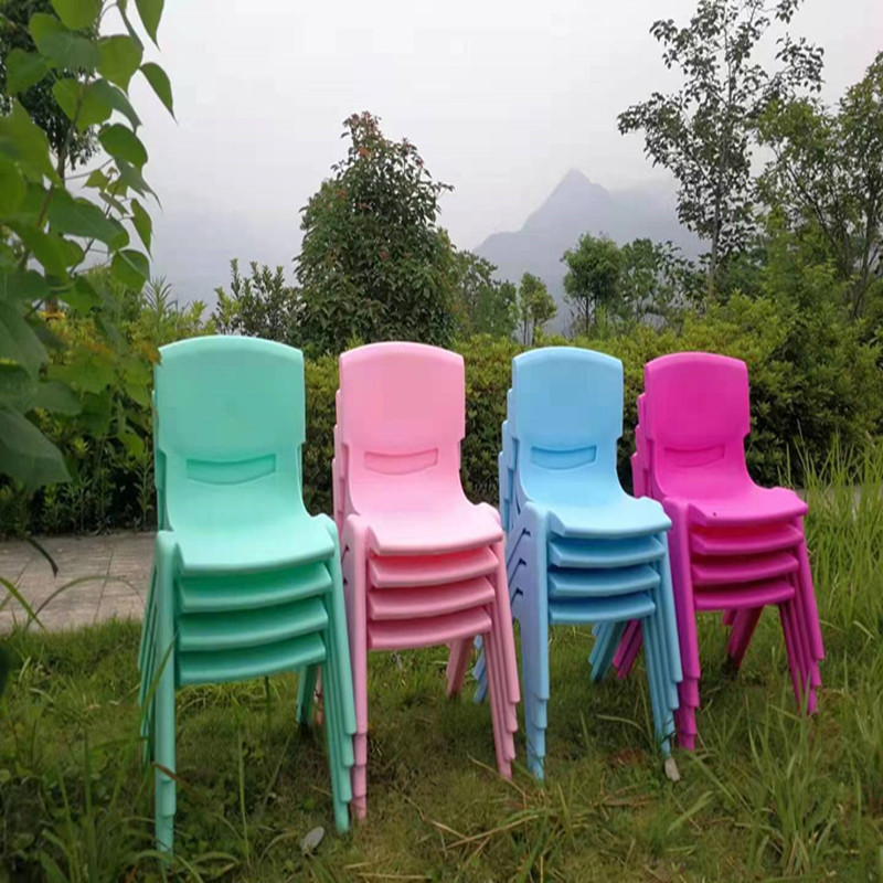 Kindergarten Chair Children's Plastic Back Chair Thickened Student Training Class Desks and Chairs Adult Chair Manufacturer Wholesale