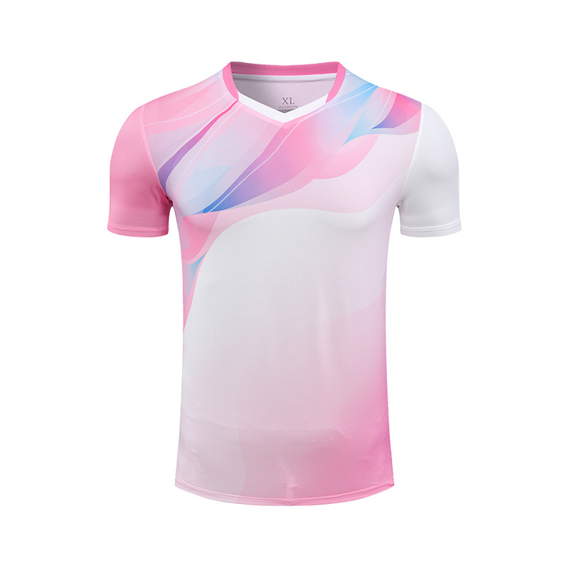 New Full Body Printing Badminton Suit Top in stock Printing Quick-drying Tennis Table Tennis Suit Competition Training T-shirt Batch