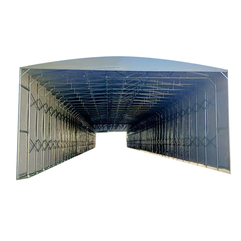 Push-pull canopy large warehouse shed outdoor car shed rainproof sunscreen sunshade mobile push-pull shed Awning Manufacturers