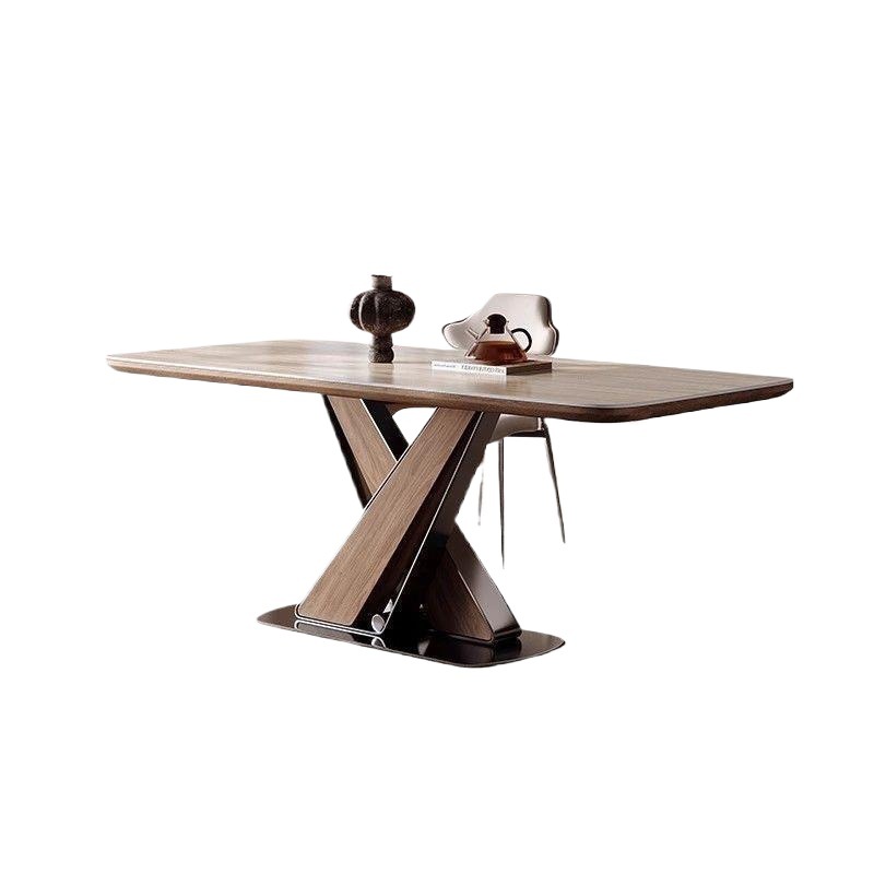 Slate Solid Wood Island Integrated Dining Table Combination Small Apartment Dining Table and Chairs Home Rectangular Island Dining Table Dining Table