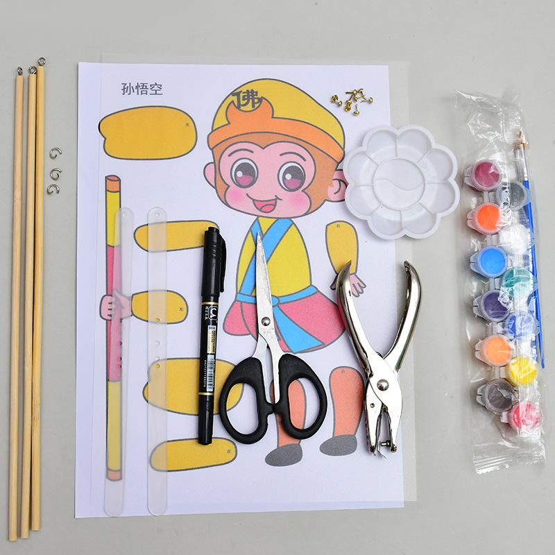 Shadow Play DIY Imitation Leather Paper Kidsren's Handmade Kindergarten Props Accessories Transparent Frosted Imitation Leather Material Journey to the West