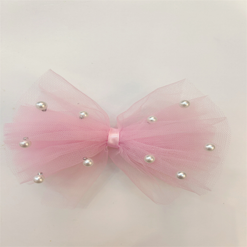 Mesh lace bow headdress semi-finished Children's DIY jewelry sequins hair accessories accessories spot wholesale