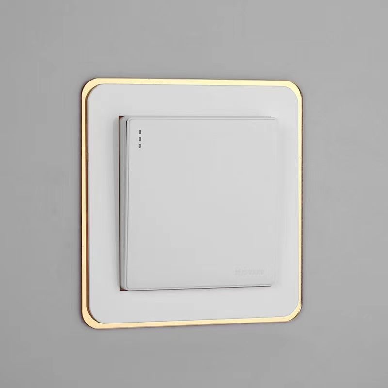 Light Luxury Style Simple Narrow-Edge High-End Acrylic Switch Sticker Switch Protective Cover Lamp Decorative Cover Socket Home Decor
