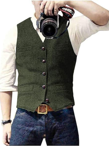 2025 New Herringbone Foreign Trade Amazon Aliexpress Men's Suit Vest Men's Vest Wedding Banquet