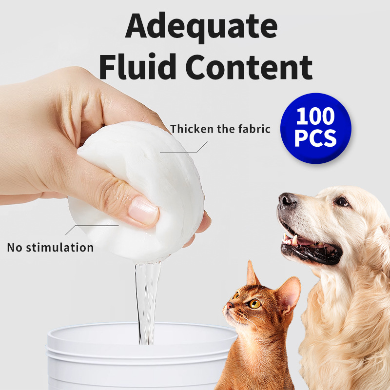 Pet Eye Wipes to Remove Tear Stains and Clean Wet Wipes for Cats with Customized Oem Label and Tear-Free Formula for Eye Protection