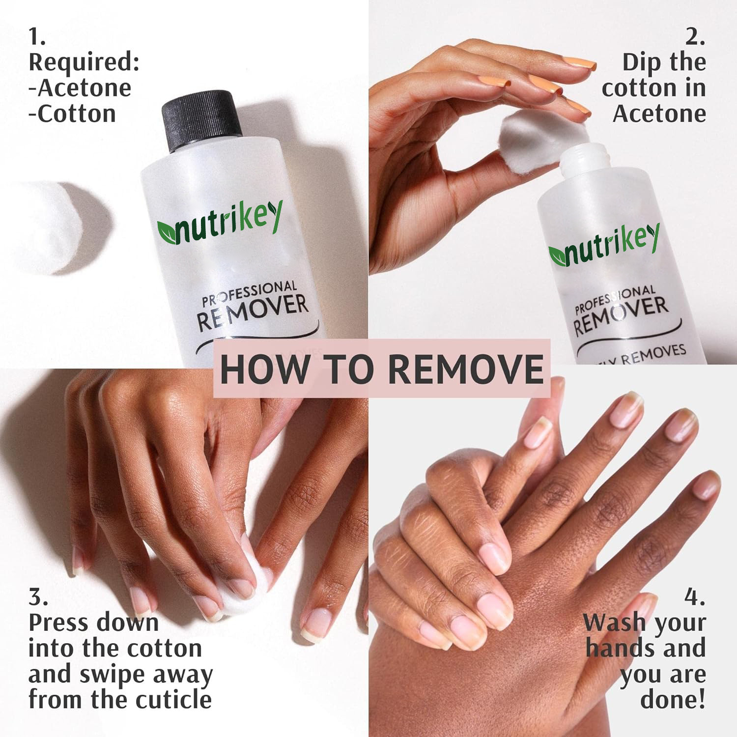 Cross-border acetone quick nail polish remover for natural gel acrylic sculpture nail TK hot sale