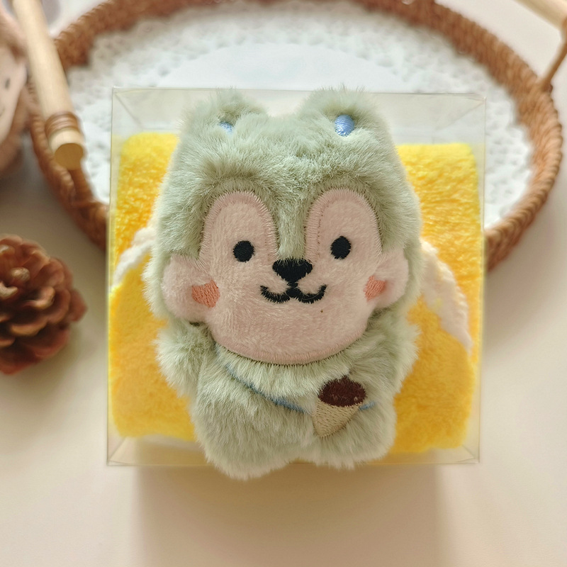Cute Nuts Squirrel Towel Thickened Coral Fleece Towel Hand Gift Children's Baby Gift Style Towel