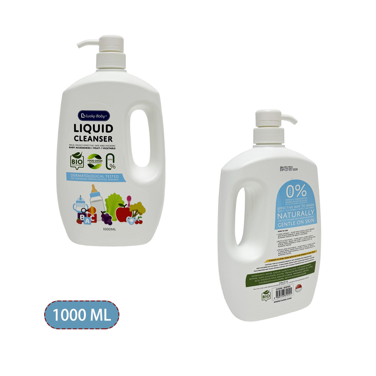 Lucky Baby New Baby Special Tableware Bottle Cleaner Baby Fruit and Vegetable Pacifier Cleaning Liquid