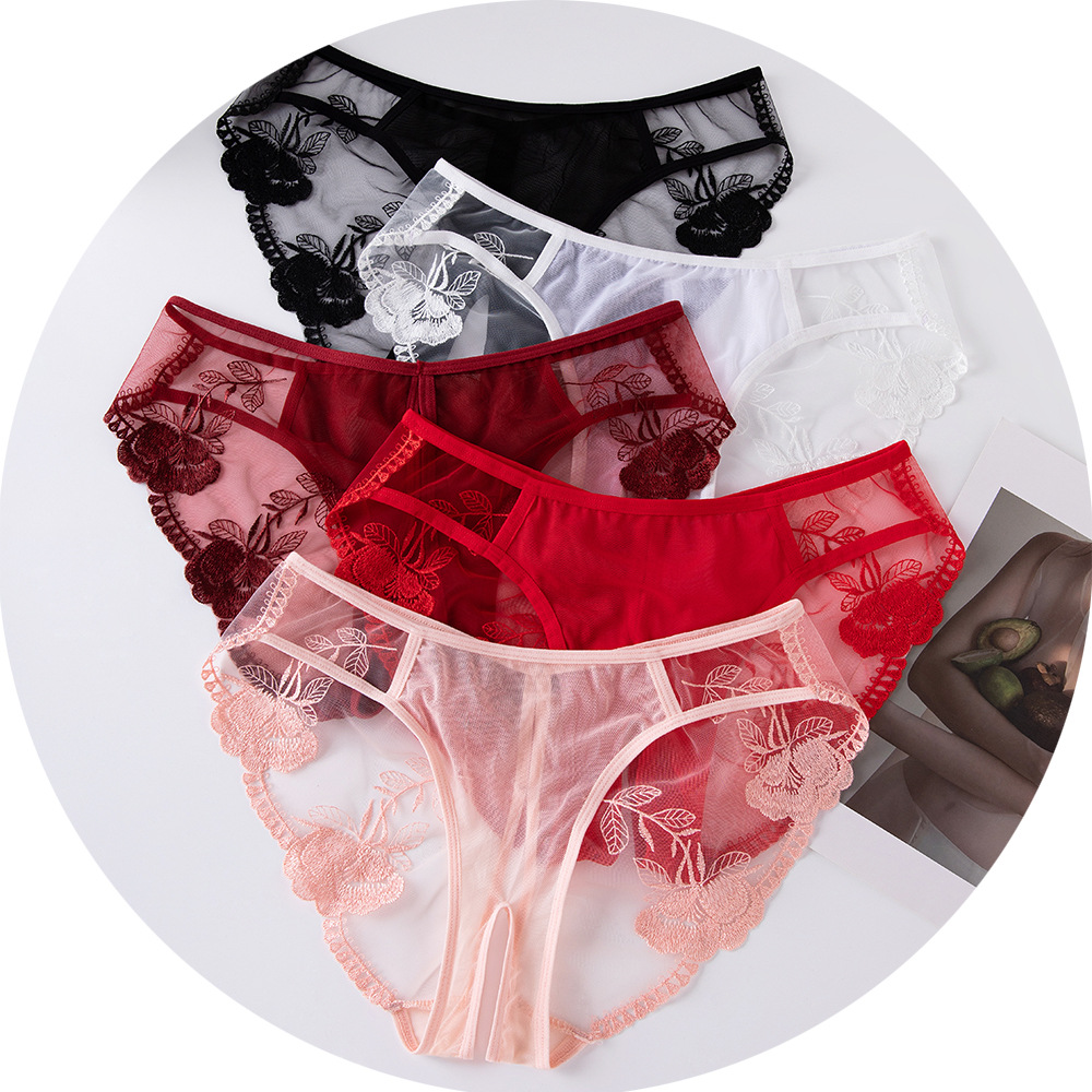 Couple's Pink Panties Pure Desire Comfortable Summer Thin Breathable Non-marking Mid-waist Non-stripping Briefs for Men and Women Couple