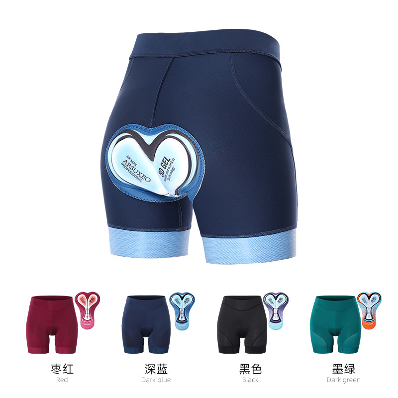 Women's Summer Cycling Clothing, Sports Fitness Underwear, Three-Point Shorts, Silicone Shock-Absorbing, Comfortable, High-Elastic, Tight-Fitting and Breathable