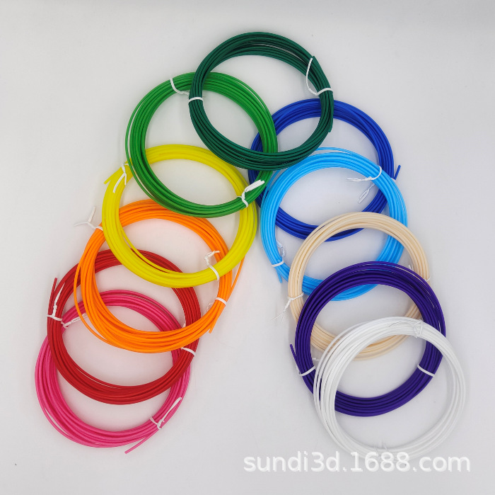 Factory direct Supply Sandi Brush 3d Printing Pen Consumables Kidsren's Low Temperature PCL Birthday Gift 1.75mm 5m Consumables