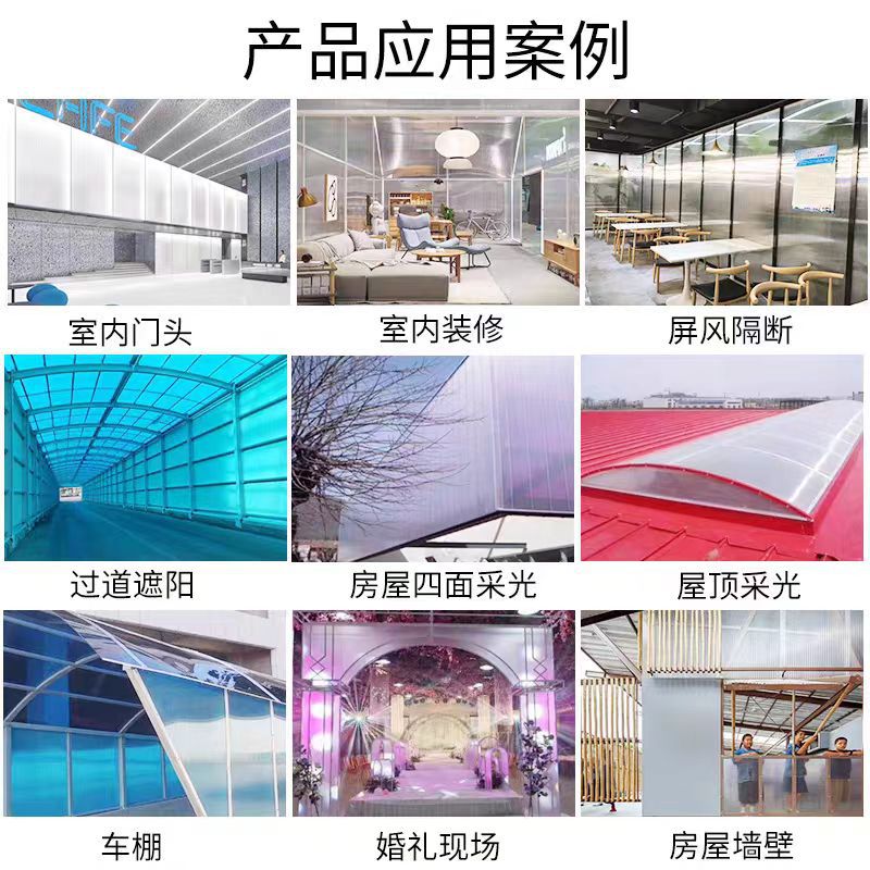 Pc Sunshine Board Transparent Thickeneded 8mm Sun Room Roof Canopy Greenhouse Insulated Honeycomb Sun Board