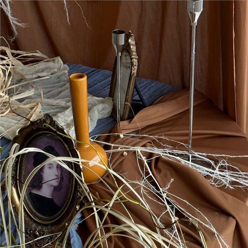 Native Retro Texture Stage Background Cream Wedding Curtain Wedding Decoration Cloth One-Year-Old Ceiling Dessert Tablecloth