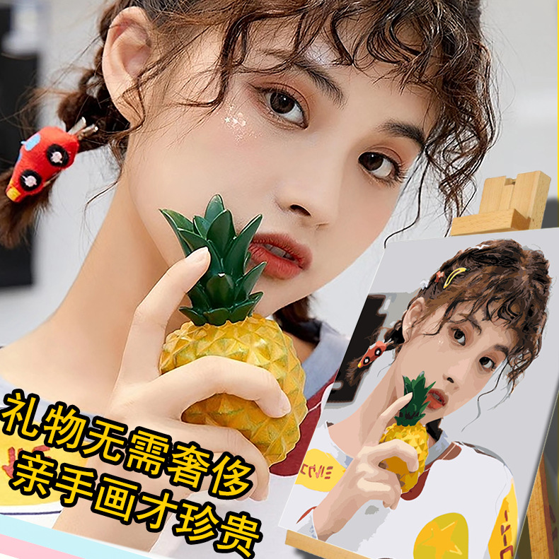 Photo Private Oil Painting to Set diy Digital Oil Painting Custom Factory Amazon Filled Foreign Trade One Piece