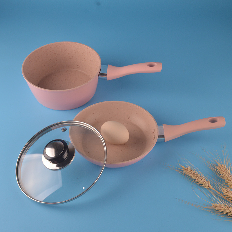 Children's Real Cooking Kitchenware Export Macaron Color Mini Frying Pan Gift Pan Aluminum Composite Base Non-stick Pan Egg Pan